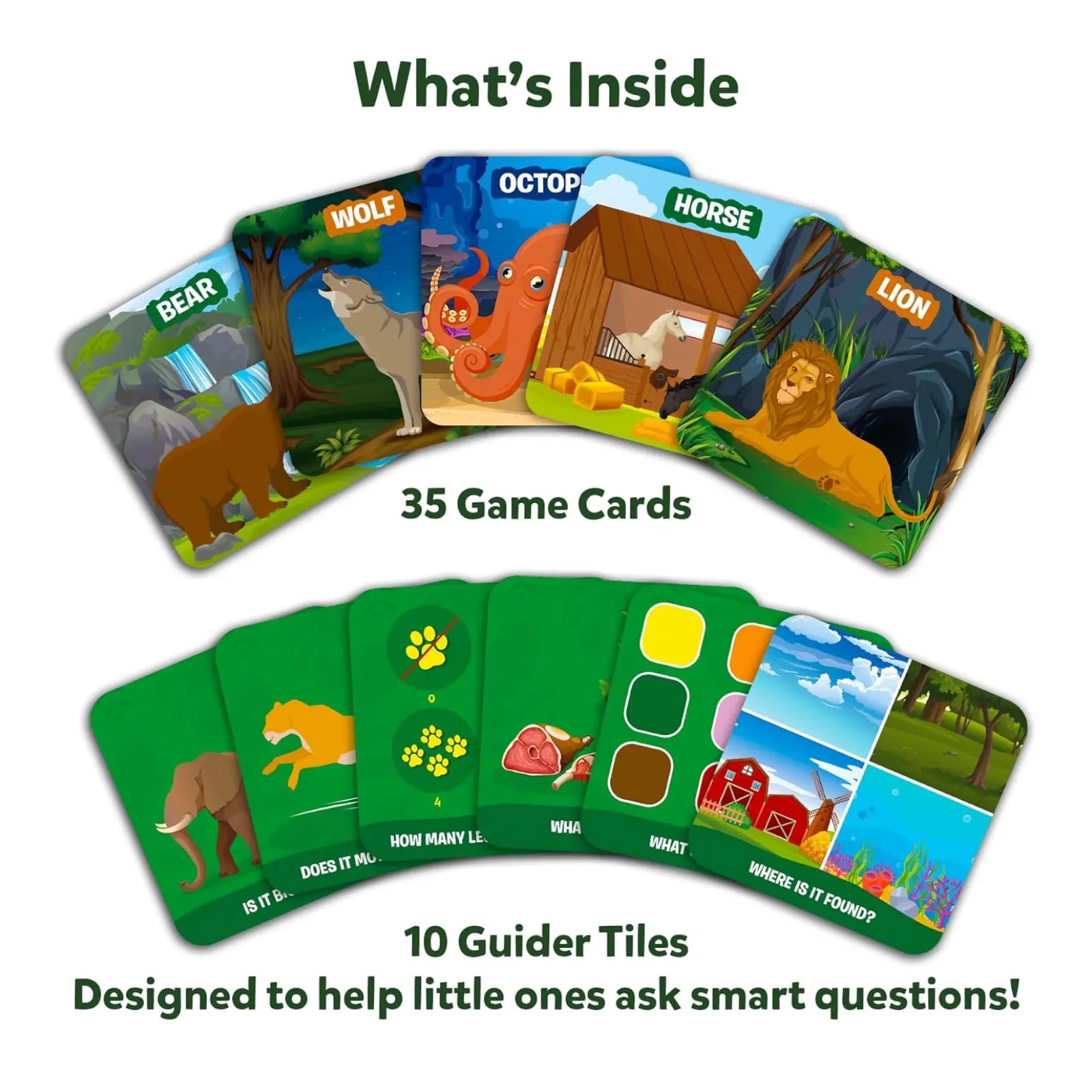 Skillmatics Guess in 10 Junior Animal Kingdom gioco carte 3-6 anni