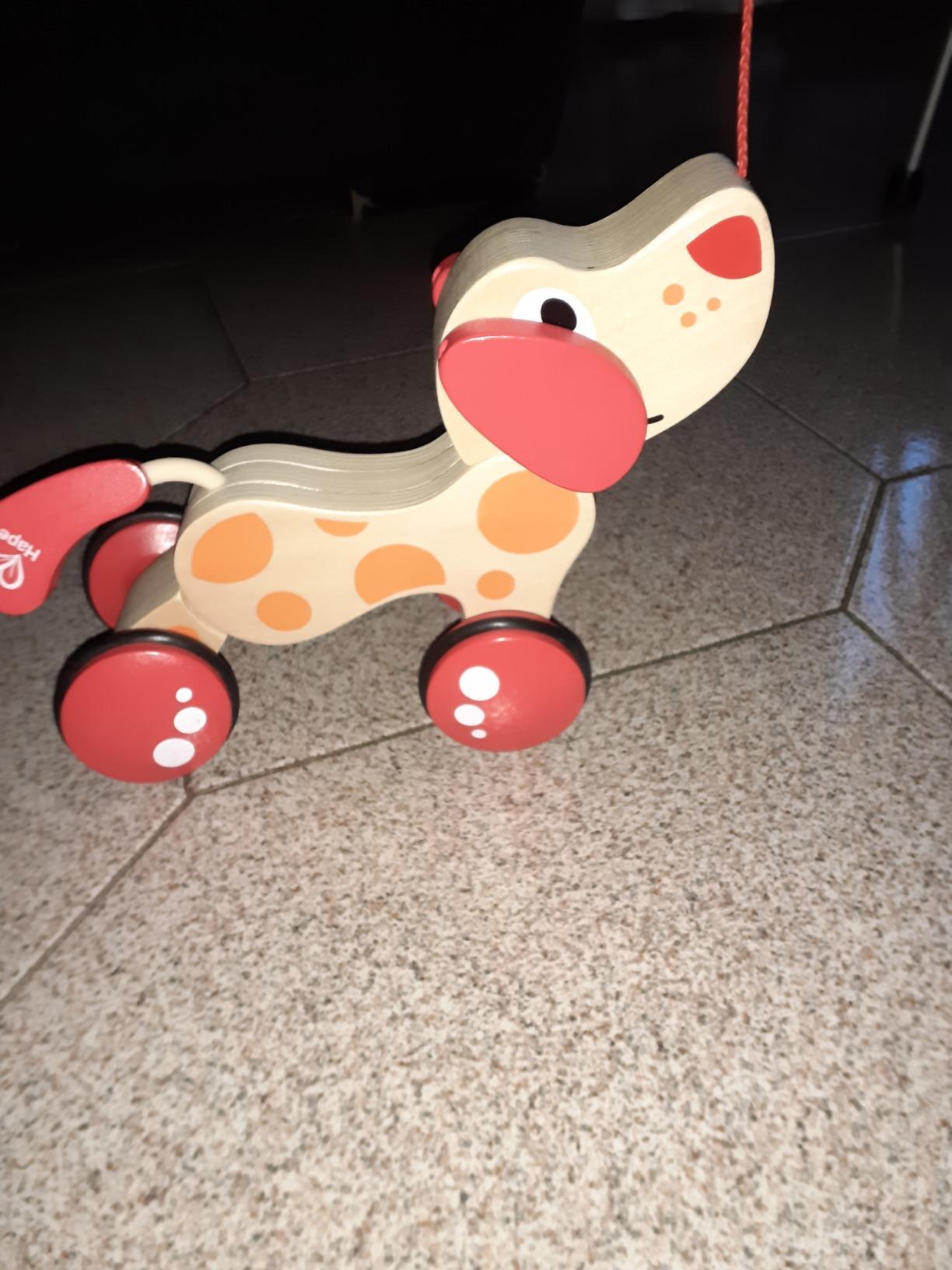 Hape Pepe cane trainabile legno con cordino dai 12 mesi