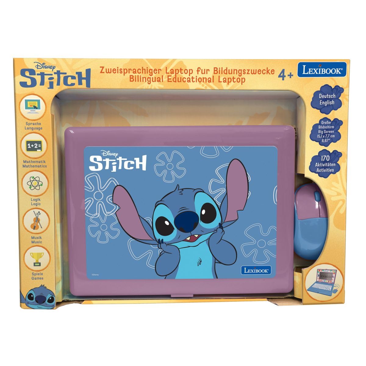 Lexibook JC599Di3 laptop educativo Stitch bilingue
