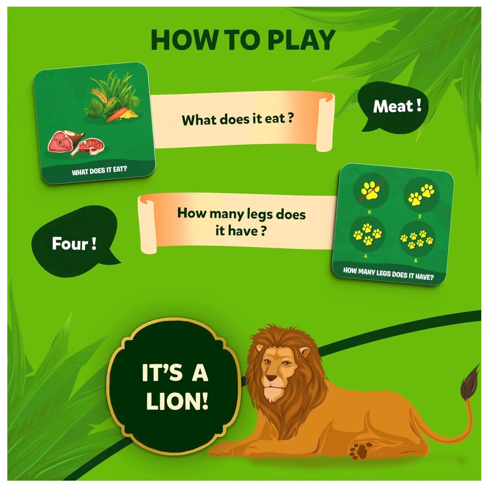 Skillmatics Guess in 10 Junior Animal Kingdom gioco carte 3-6 anni
