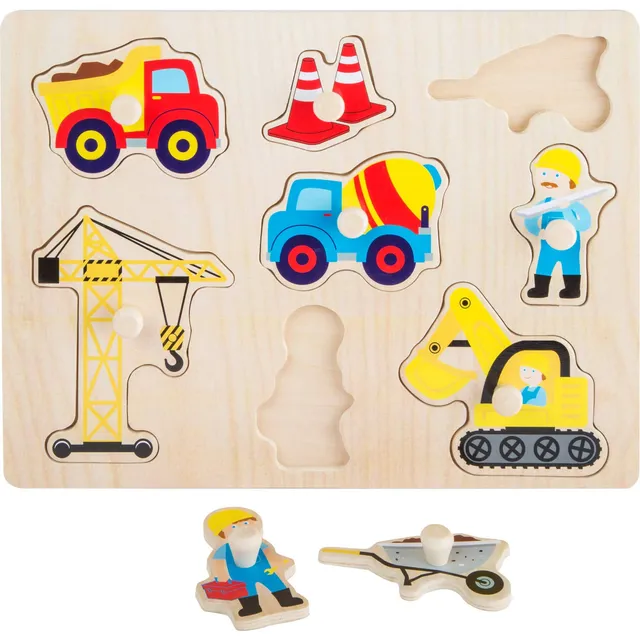 Small Foot 10445 puzzle legno cantiere 8 pezzi
