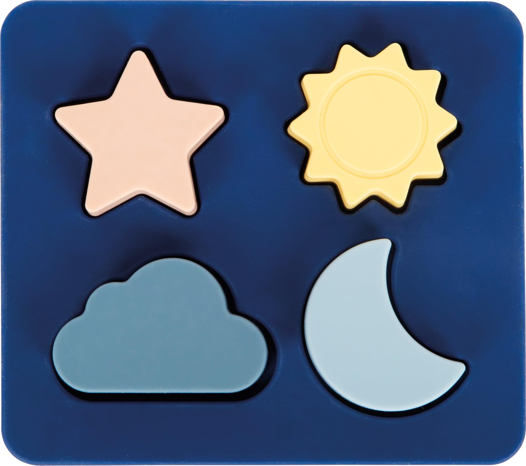 smallfoot puzzle in silicone morbido 4 pezzi sole e luna