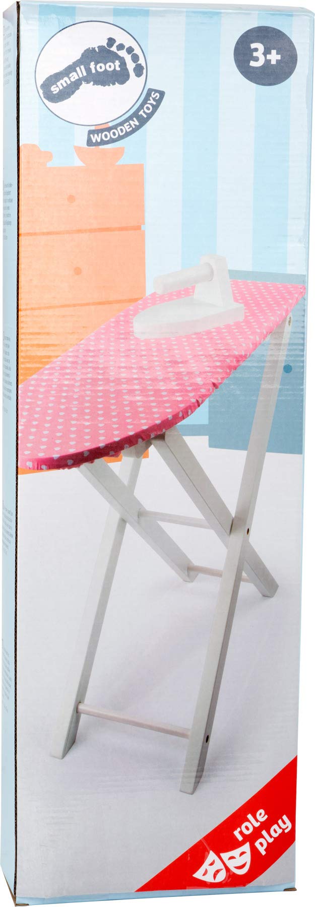 smallfoot Isabella 3466 set da stiro in legno rosa cuori