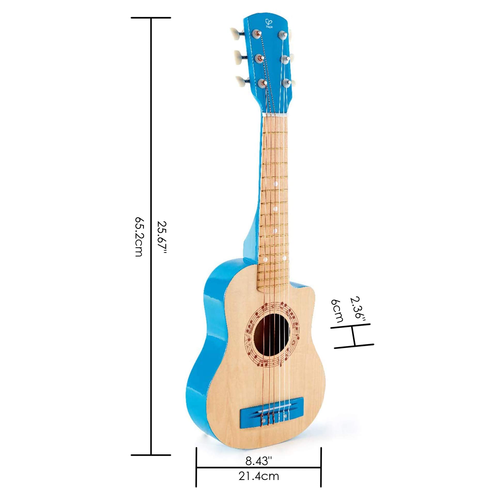 Hape E0601 Laguna Blu chitarra giocattolo in legno blu