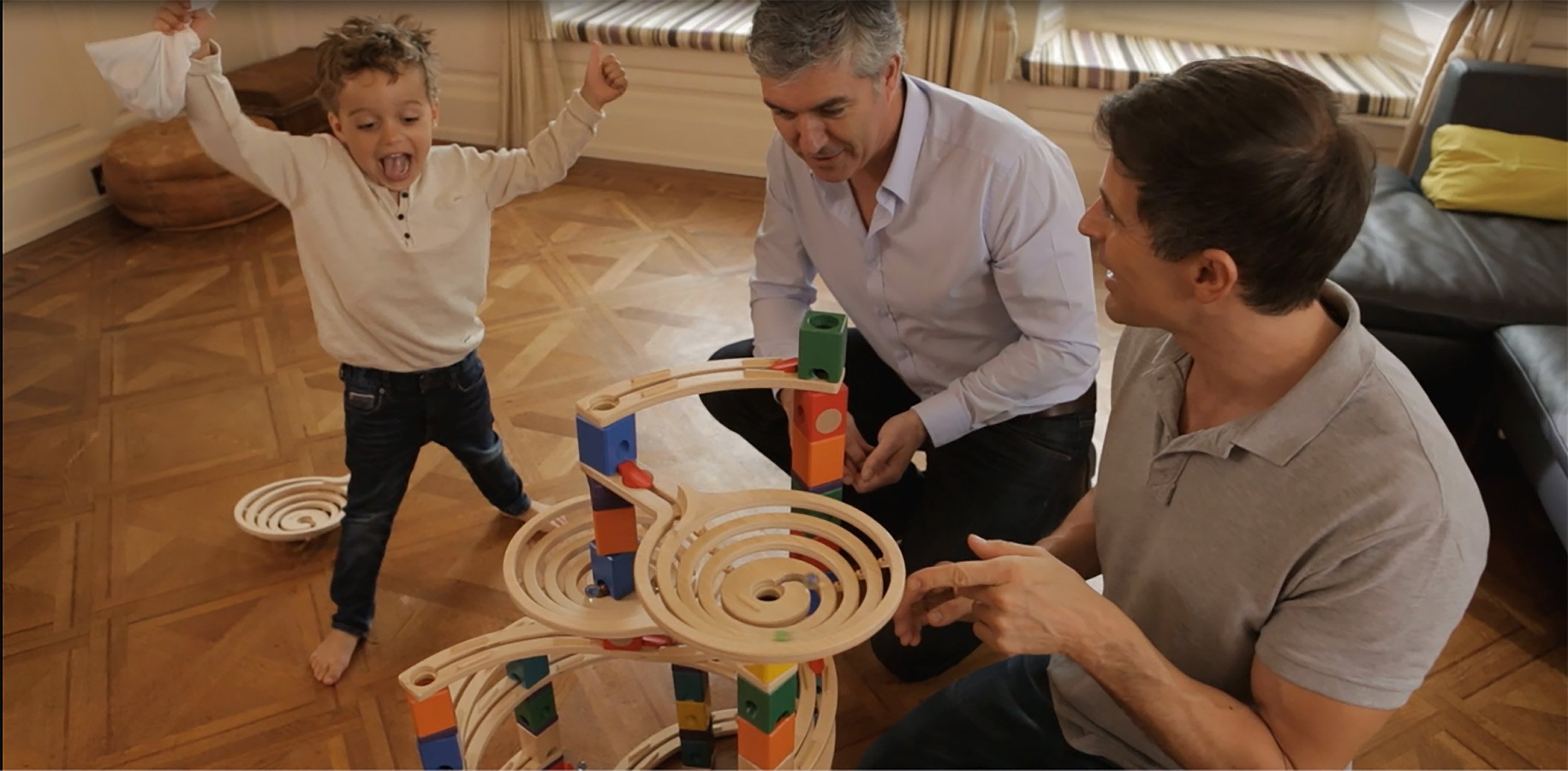 Hape Quadrilla Xcellerator pista biglie legno E6007