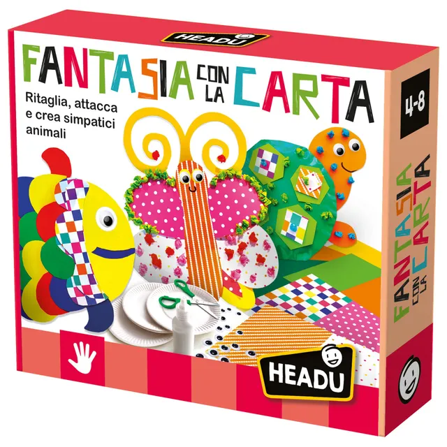 Headu Fantasia con la Carta kit creativo 4-8 anni animali