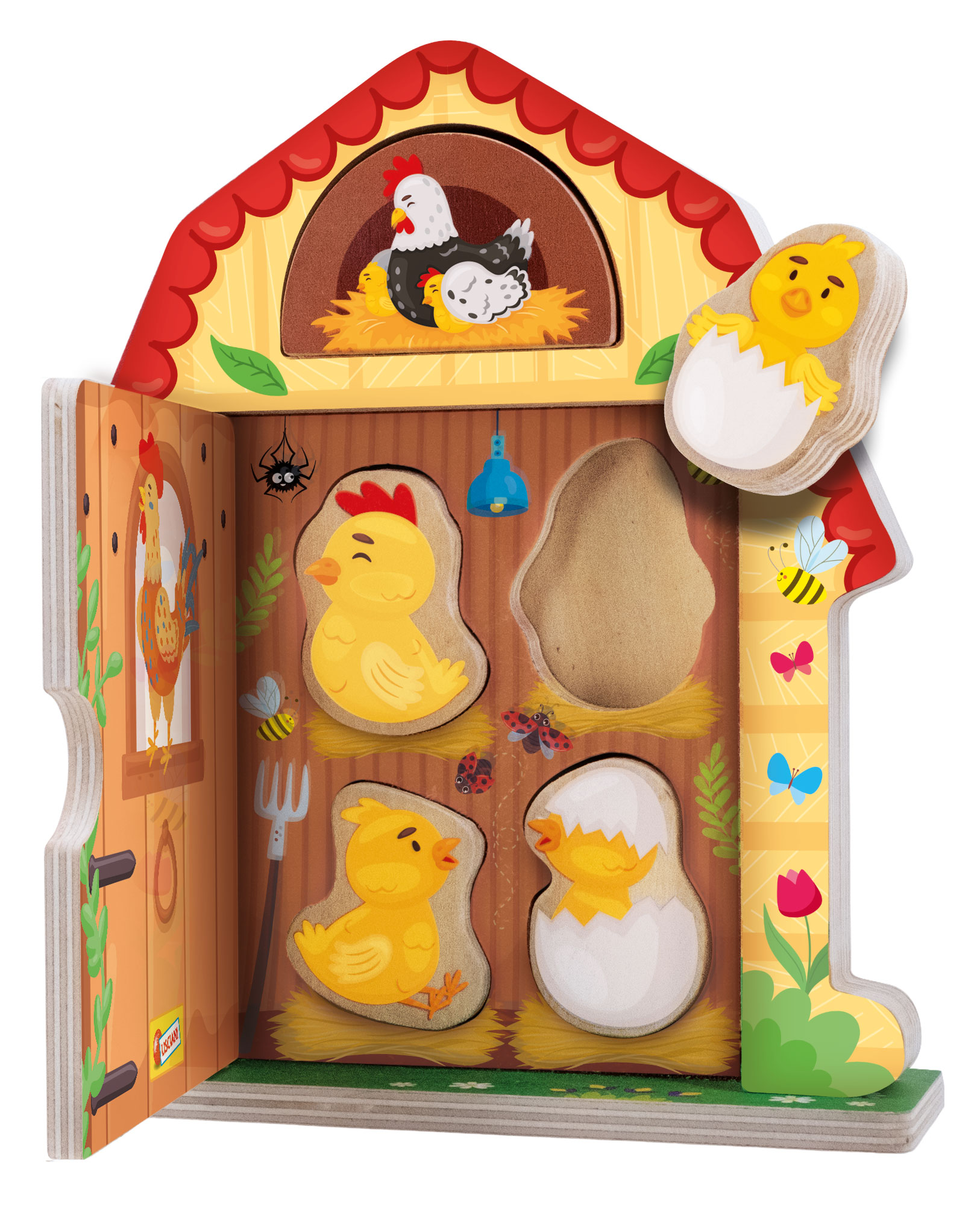Lisciani Montessori Legno Country Family gioco legno autocorrettivo