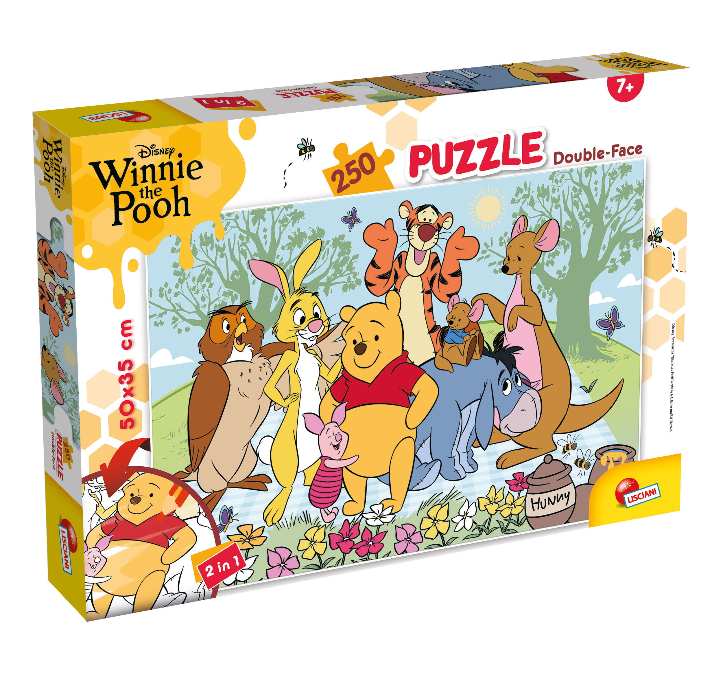 Lisciani Df Plus 250 Winnie The Pooh puzzle bambini da colorare