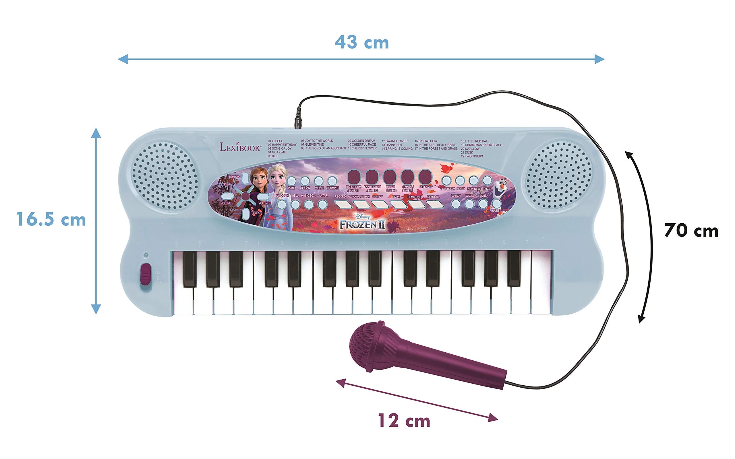 Lexibook Frozen K703FZ tastiera elettronica 32 tasti con microfono