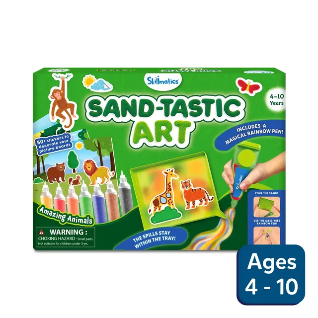 Skillmatics Sand-Tastic Animals kit sabbia colorata 4-10 anni