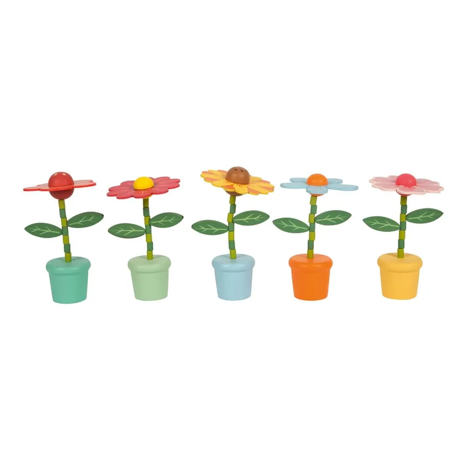smallfoot 12720 fiori a pressione legno 10 pezzi dai 3 anni