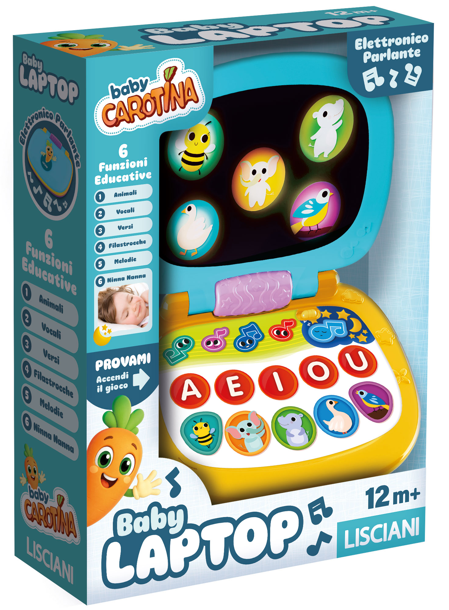 Lisciani Carotina Baby Laptop giocattolo animali