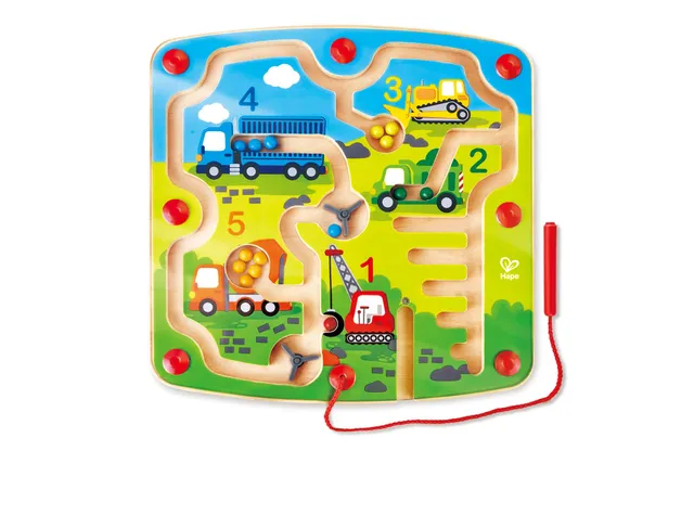 Hape Labirinto Magnetico Cantiere labirinto bambini numeri