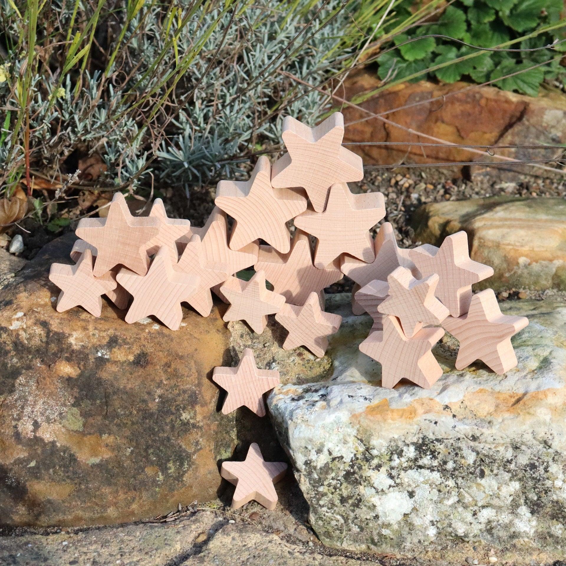 Tickit Natural Wooden Stars stelle in legno 21 pezzi da 10 mesi