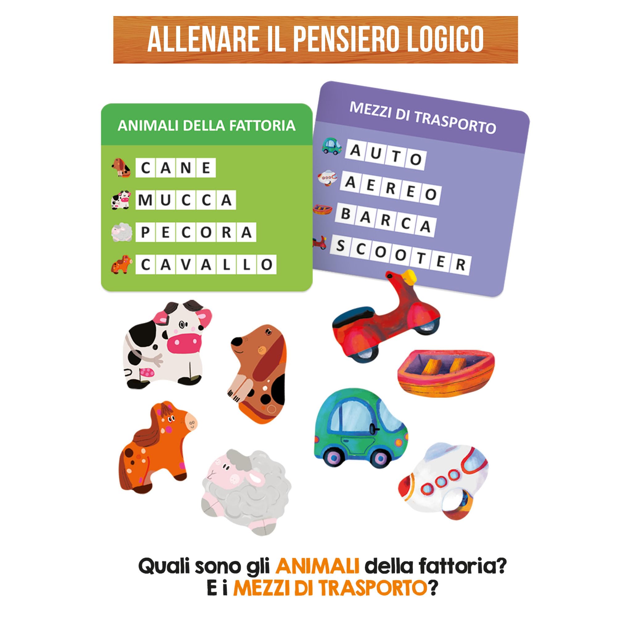 Headu Lavagna Didattica Magnetica gioco Montessori legno 3-6 anni