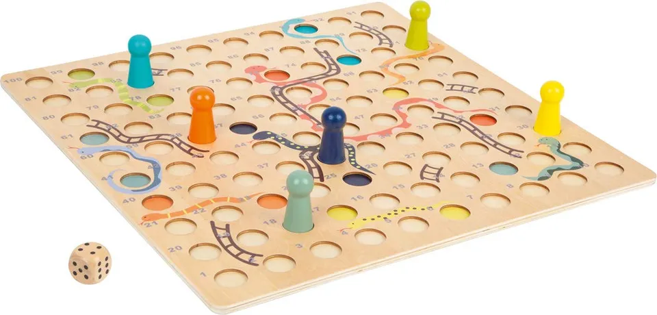 smallfoot 11785 Serpenti e Scale gioco in legno XL 6 giocatori