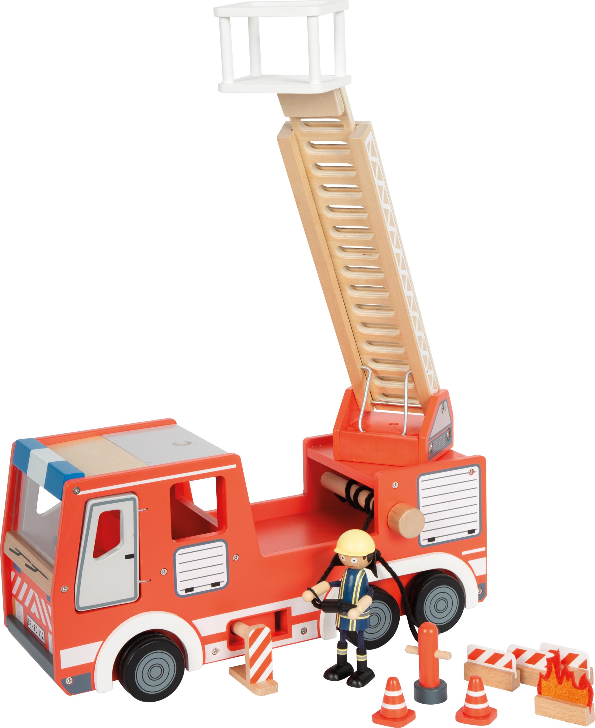 smallfoot Auto Vigili del Fuoco camion pompieri legno scala