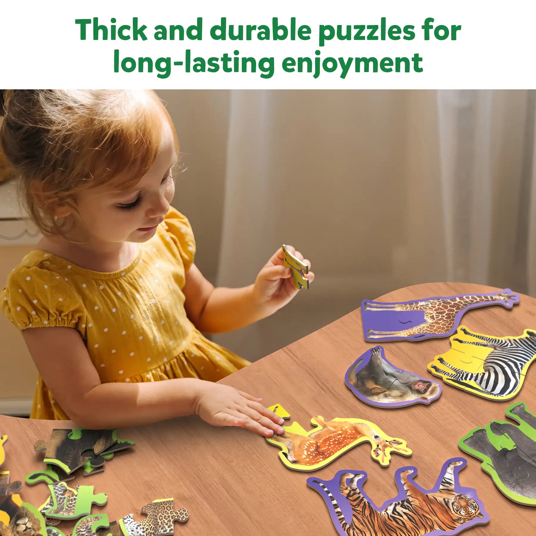Skillmatics Step By Step Wild Animals puzzle 10 pezzi 3+ anni