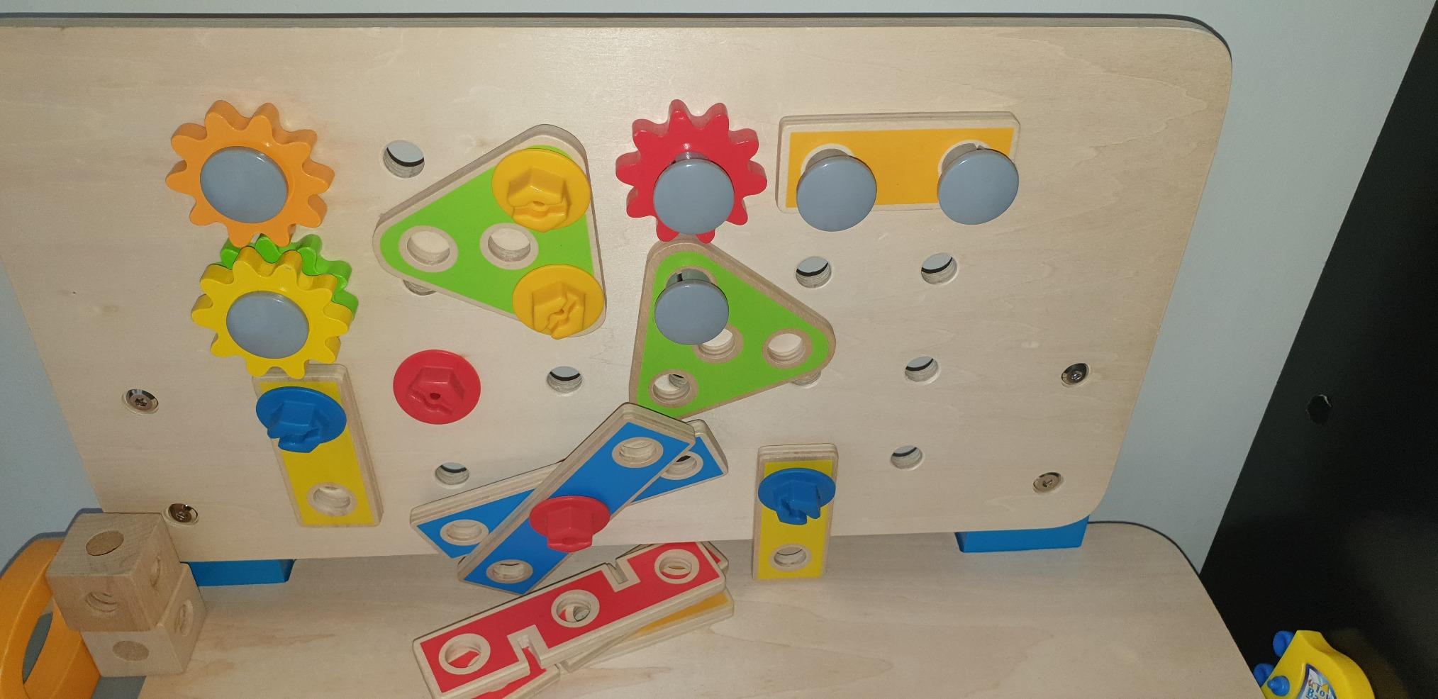 Hape Banco Lavoro legno attrezzi 35 pezzi 3 anni