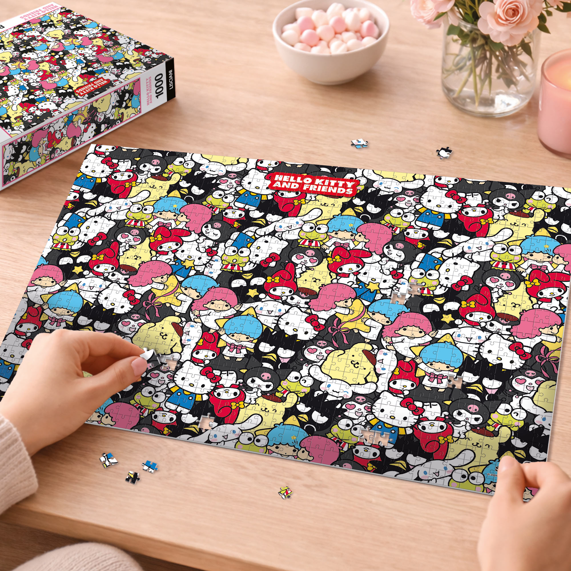 Lisciani Hello Kitty and Friends 1000 puzzle adulti grafica ufficiale