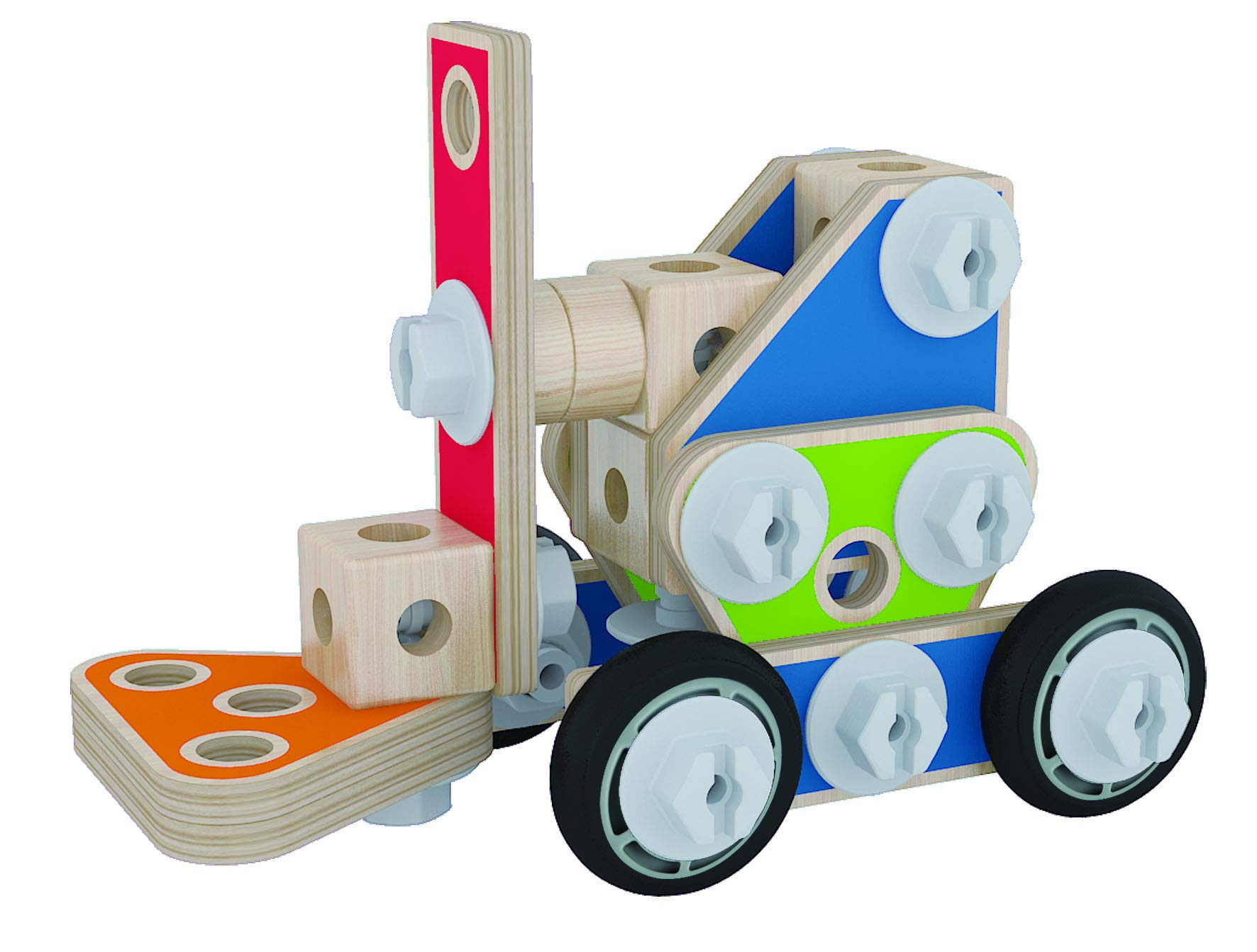Hape E3081 set costruzioni legno avanzato 62 pezzi