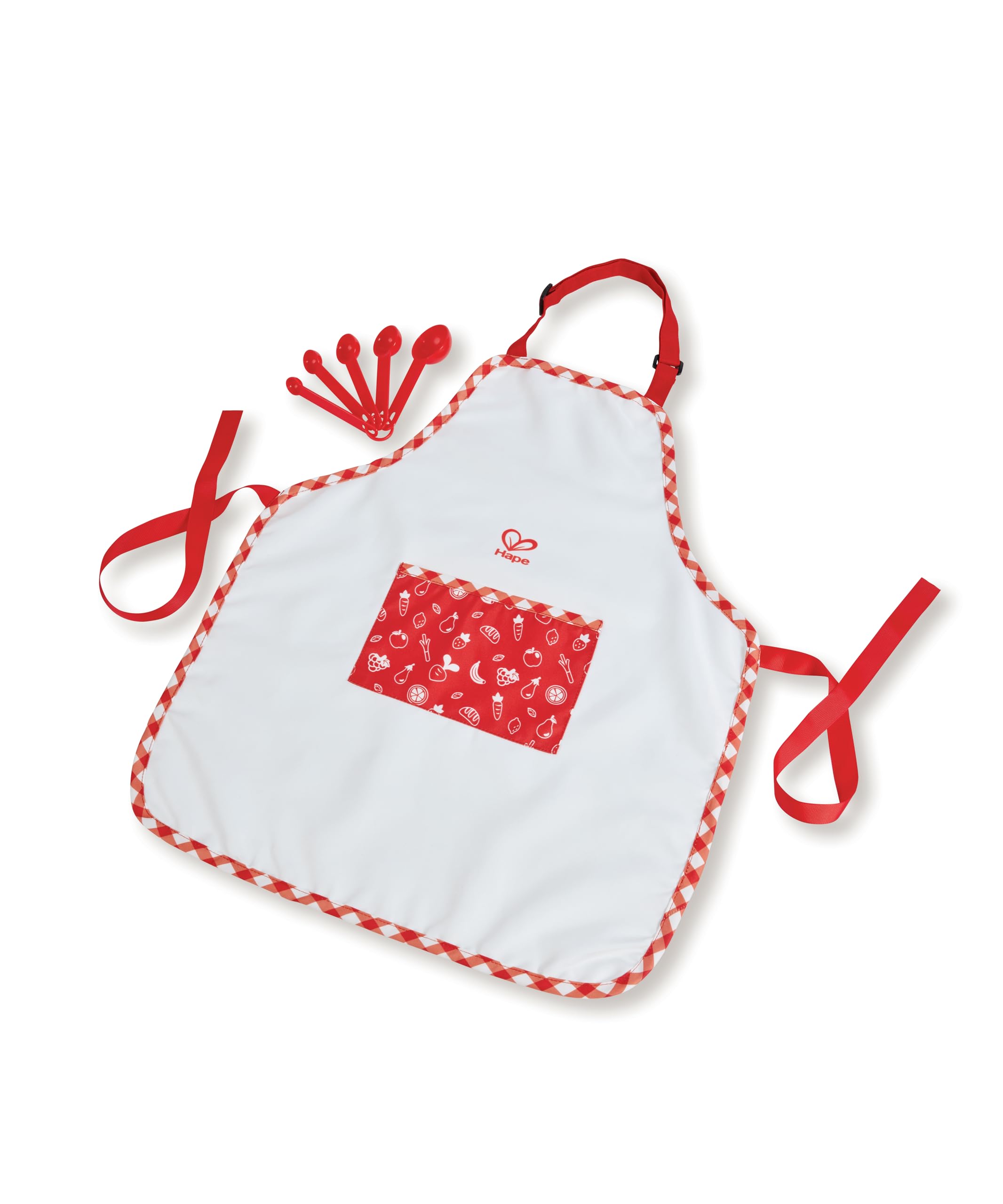 Hape Kit da Chef costume cuoco bambini 3 anni bianco rosso