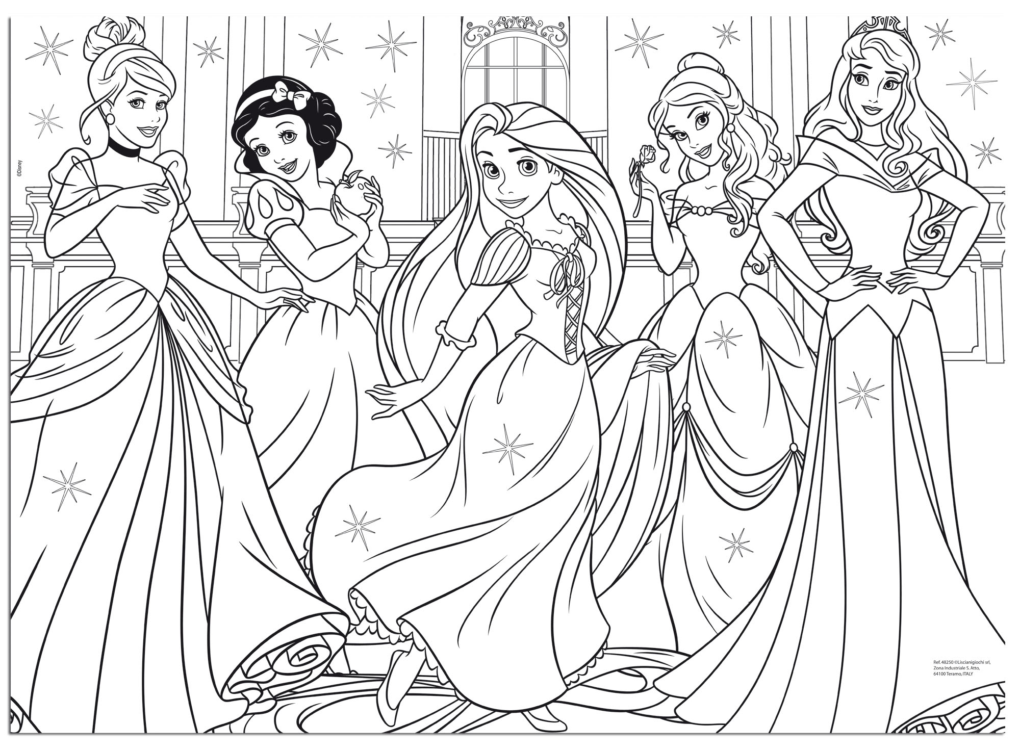 Lisciani Disney Maxi Floor 60 Princess puzzle 60 pezzi da colorare