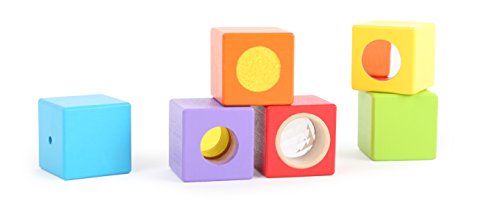 smallfoot 10636 cubetti costruzioni legno colorati sensoriali