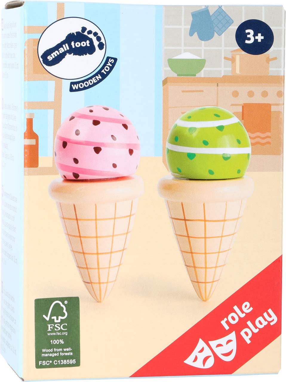 smallfoot 10886 cialde gelato legno da tagliare