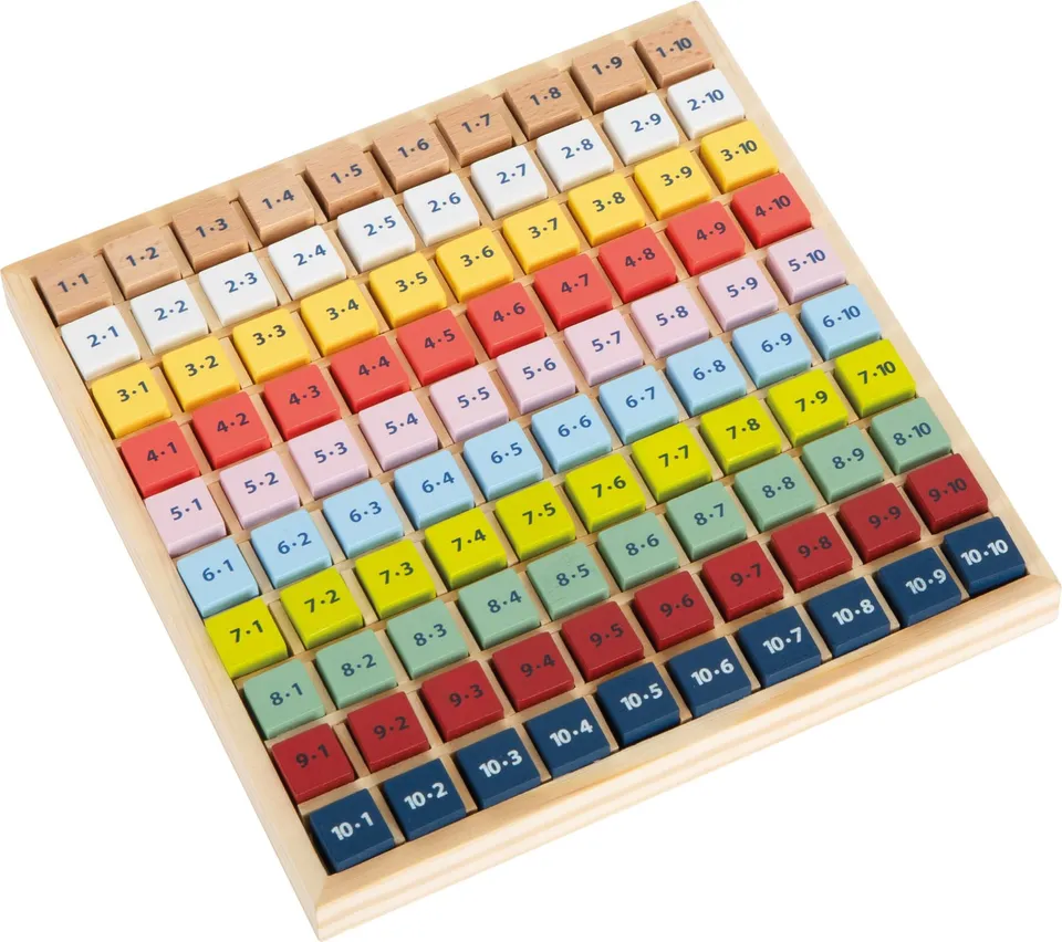smallfoot 11163 tabelline Educare in legno 81 cubetti