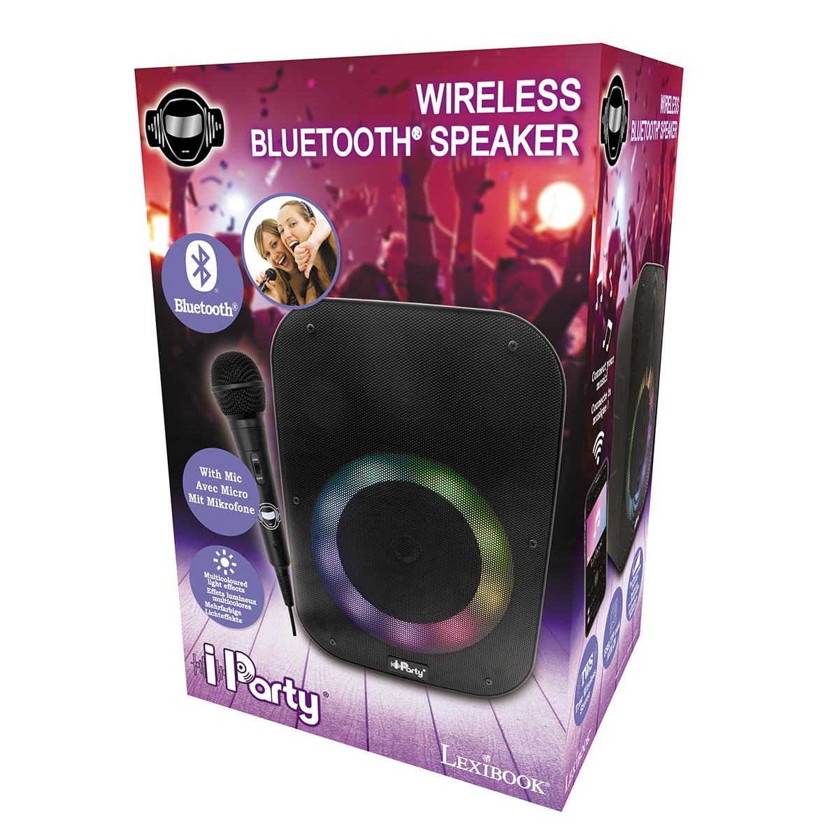 Lexibook iParty K8210 cassa Bluetooth karaoke nera