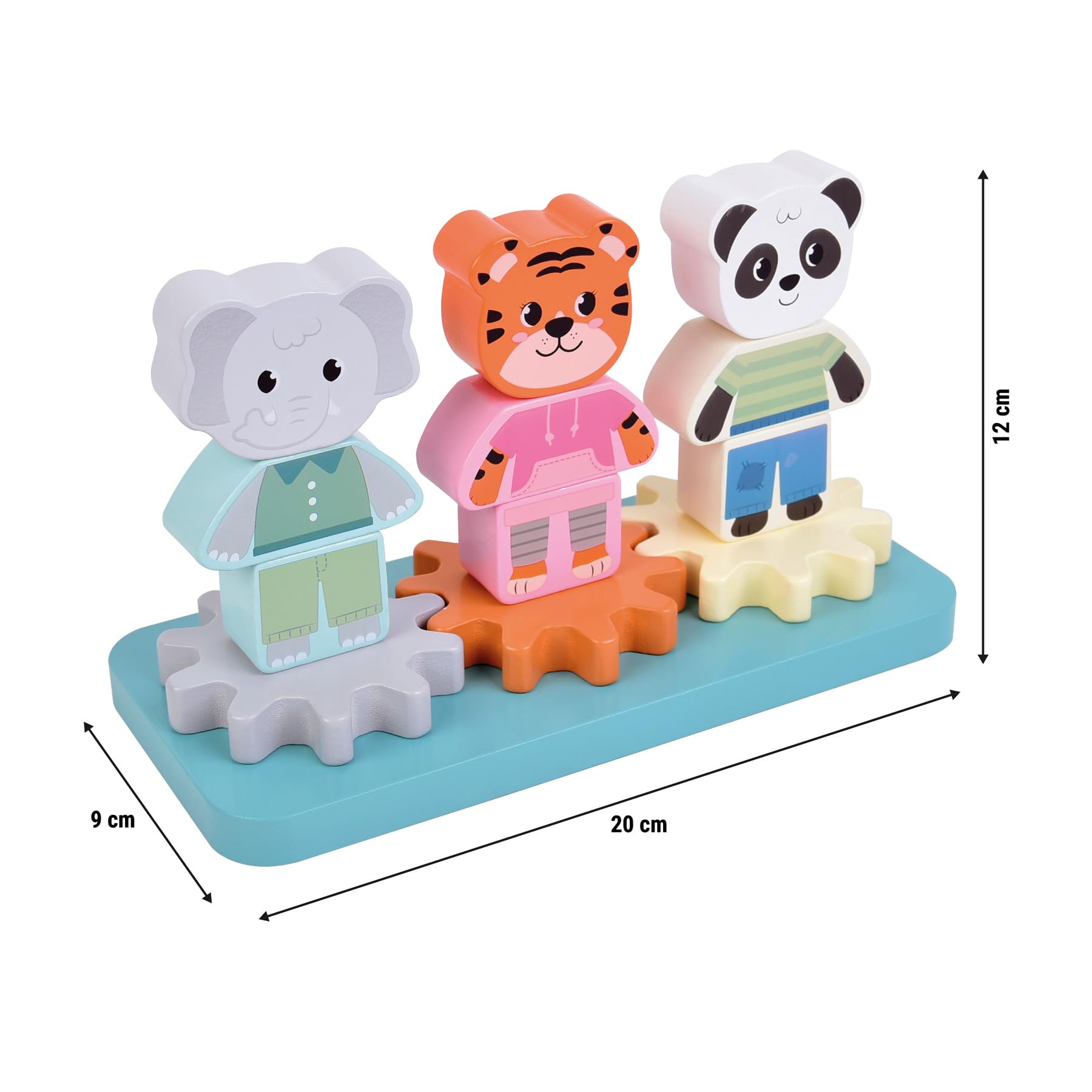 small foot Jungle Friends 12762 gioco impilare legno