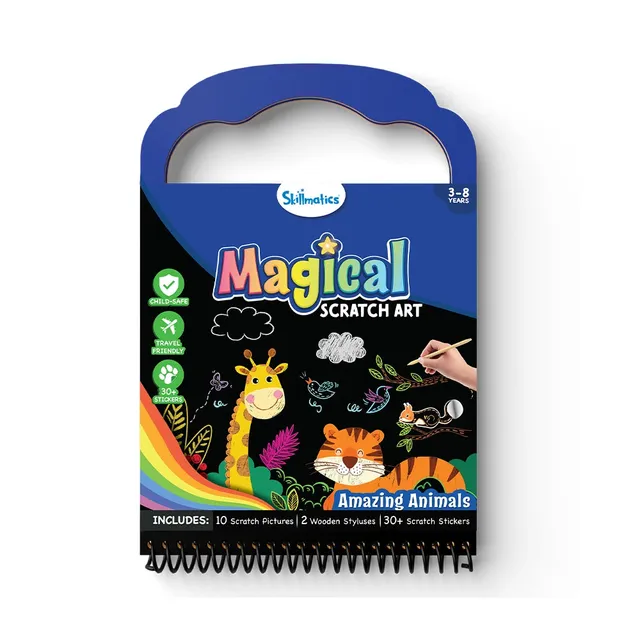 Skillmatics Magical Scratch Art Animals gratta e scopri