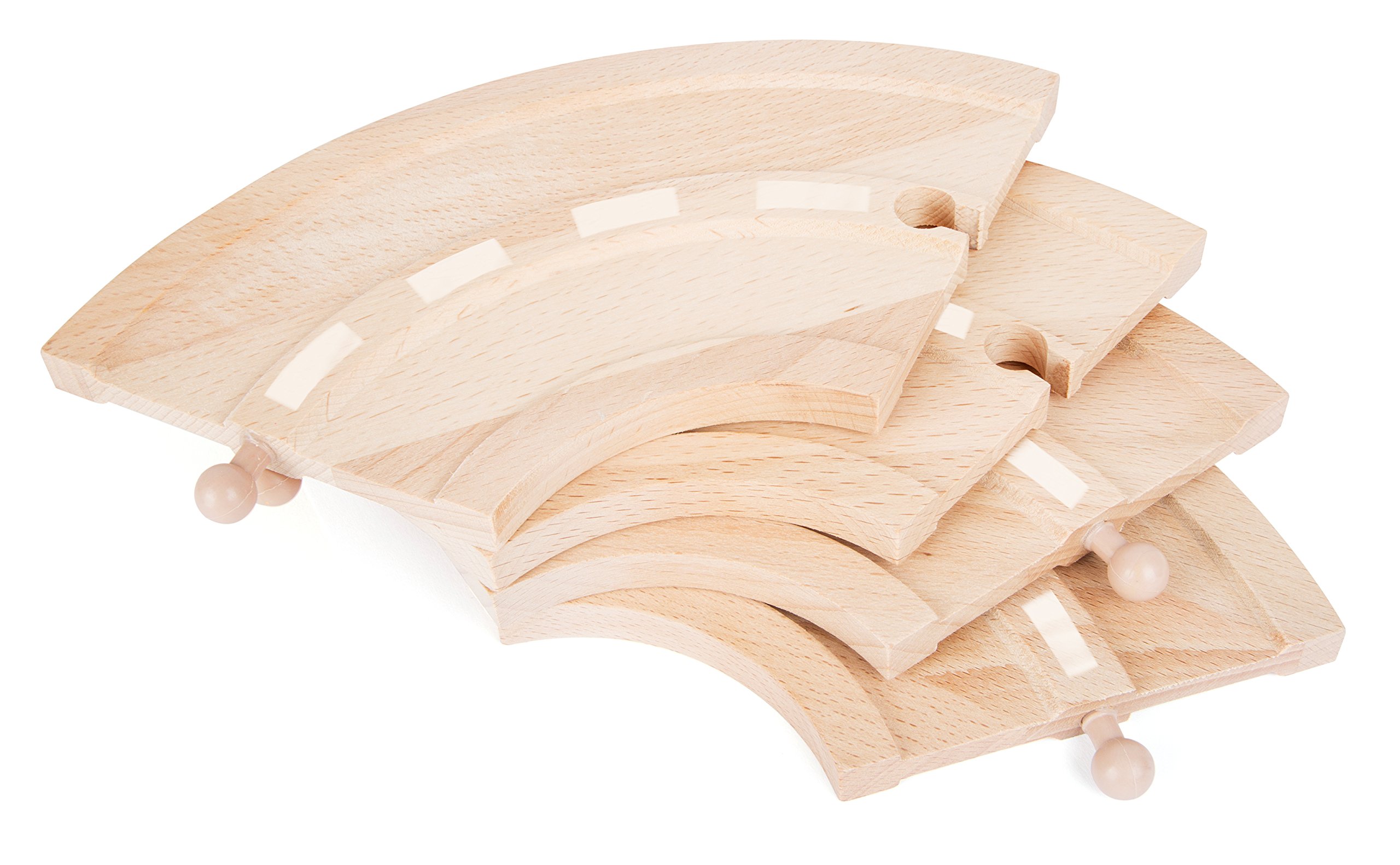 smallfoot 10808 set curve legno per pista 4 pezzi
