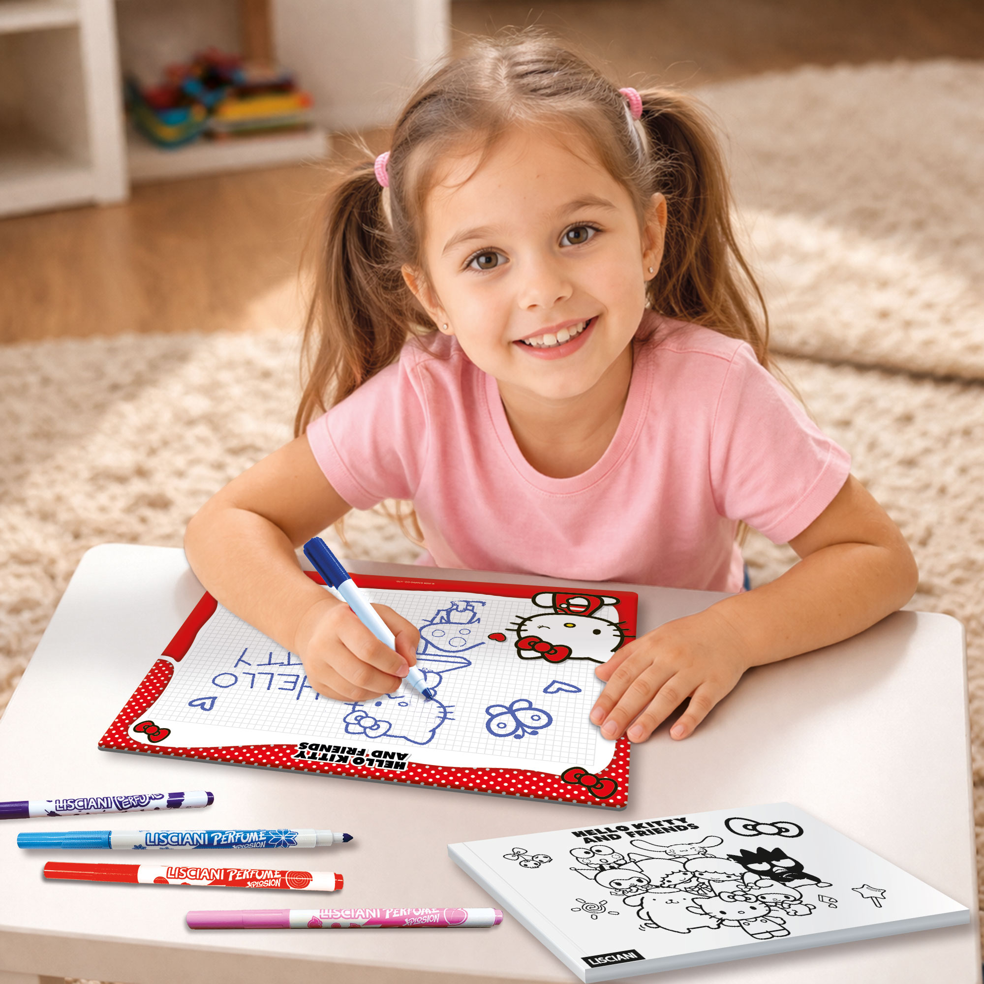 Lisciani Hello Kitty & Friends Drawing School scuola disegno scrivi-cancella