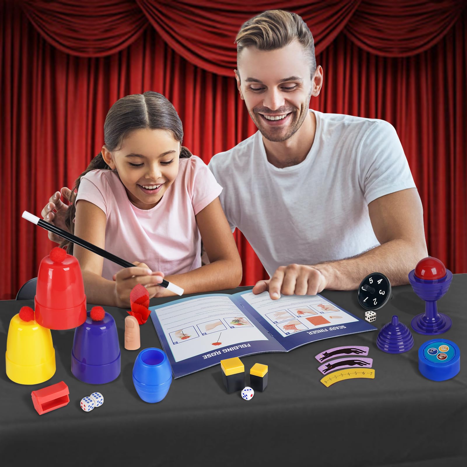 DINORUN set magia bambini cappello e bacchetta 24 pezzi
