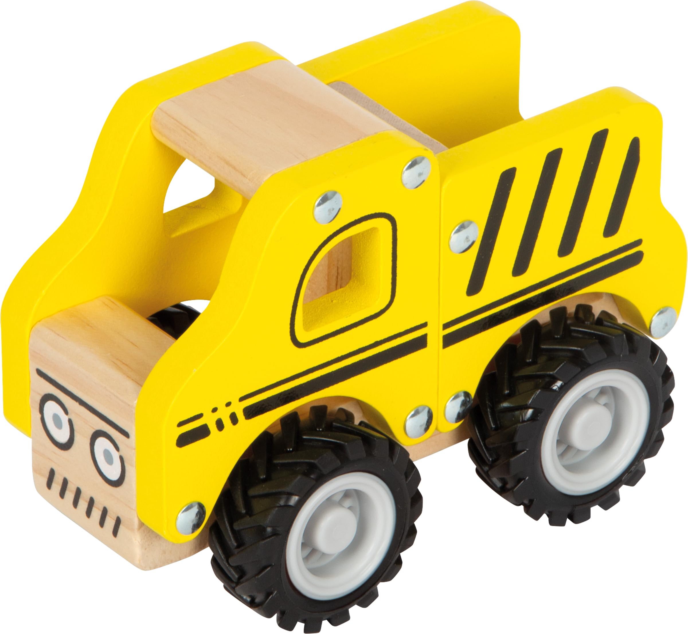 smallfoot camion cantiere legno FSC con ruote gommate