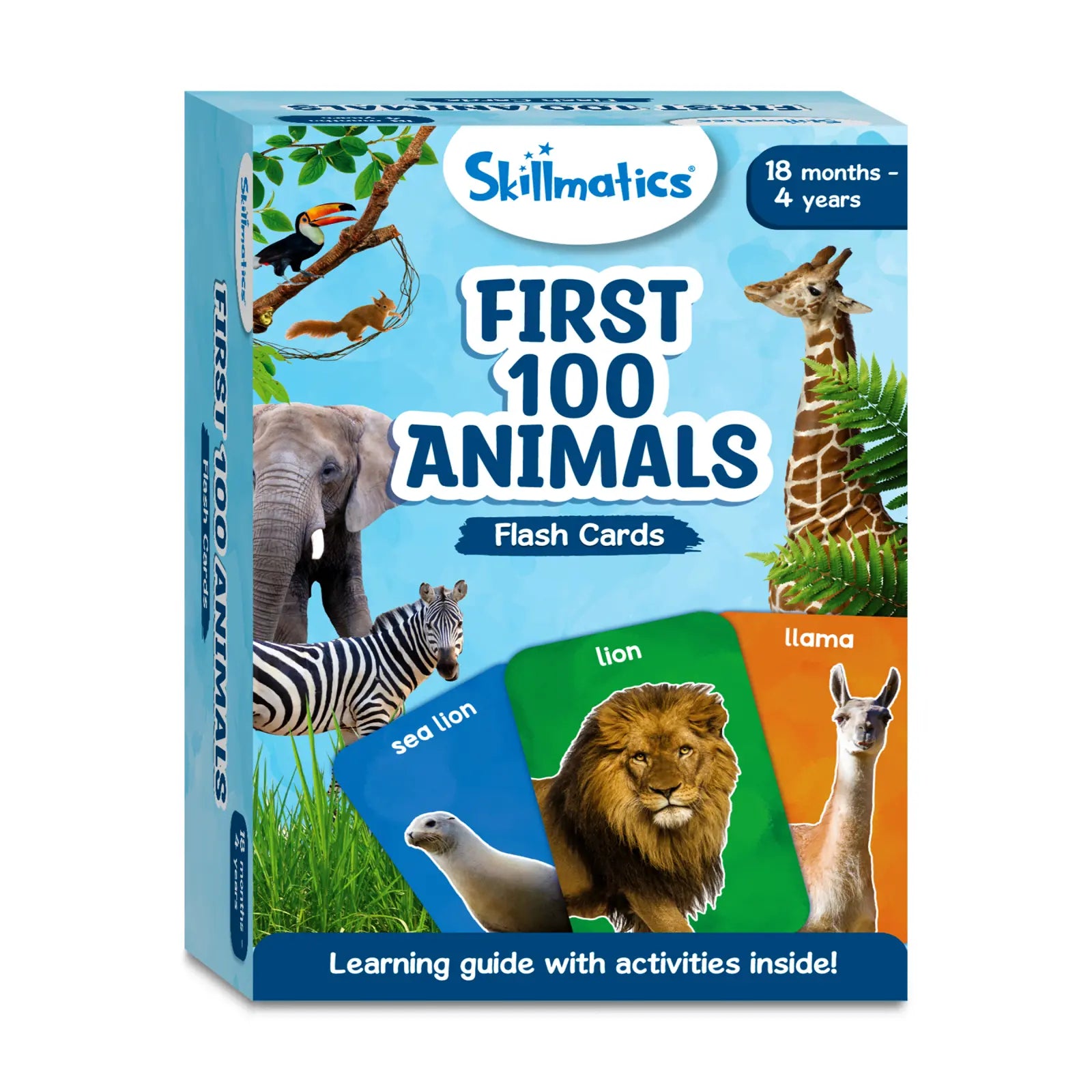 Skillmatics Flash Cards First 100 Animals carte animali 50 pezzi