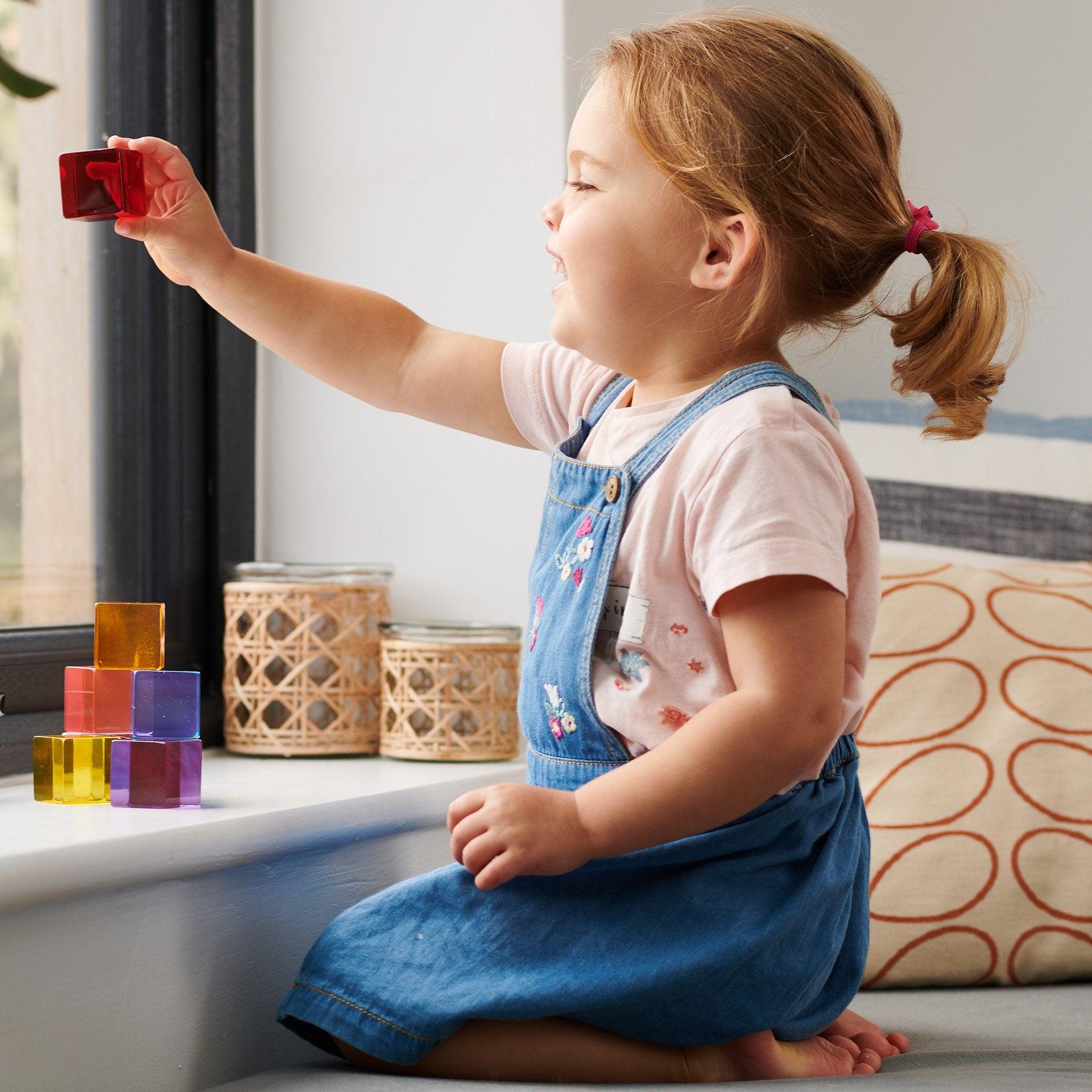 Tickit Perception Cubes cubetti sensoriali 8 pezzi traslucidi