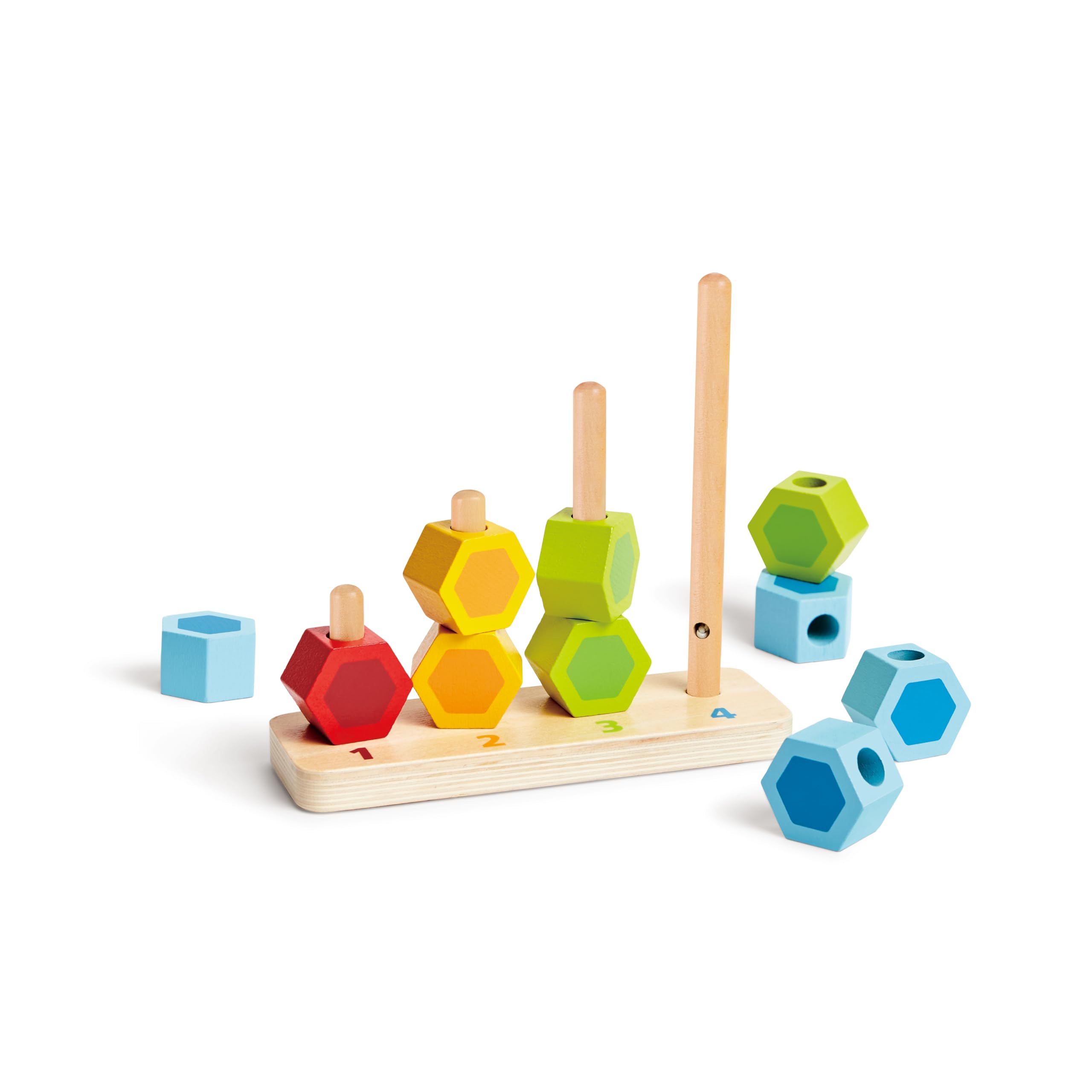 Hape E0504 pallottoliere in legno torri impilabili bambini