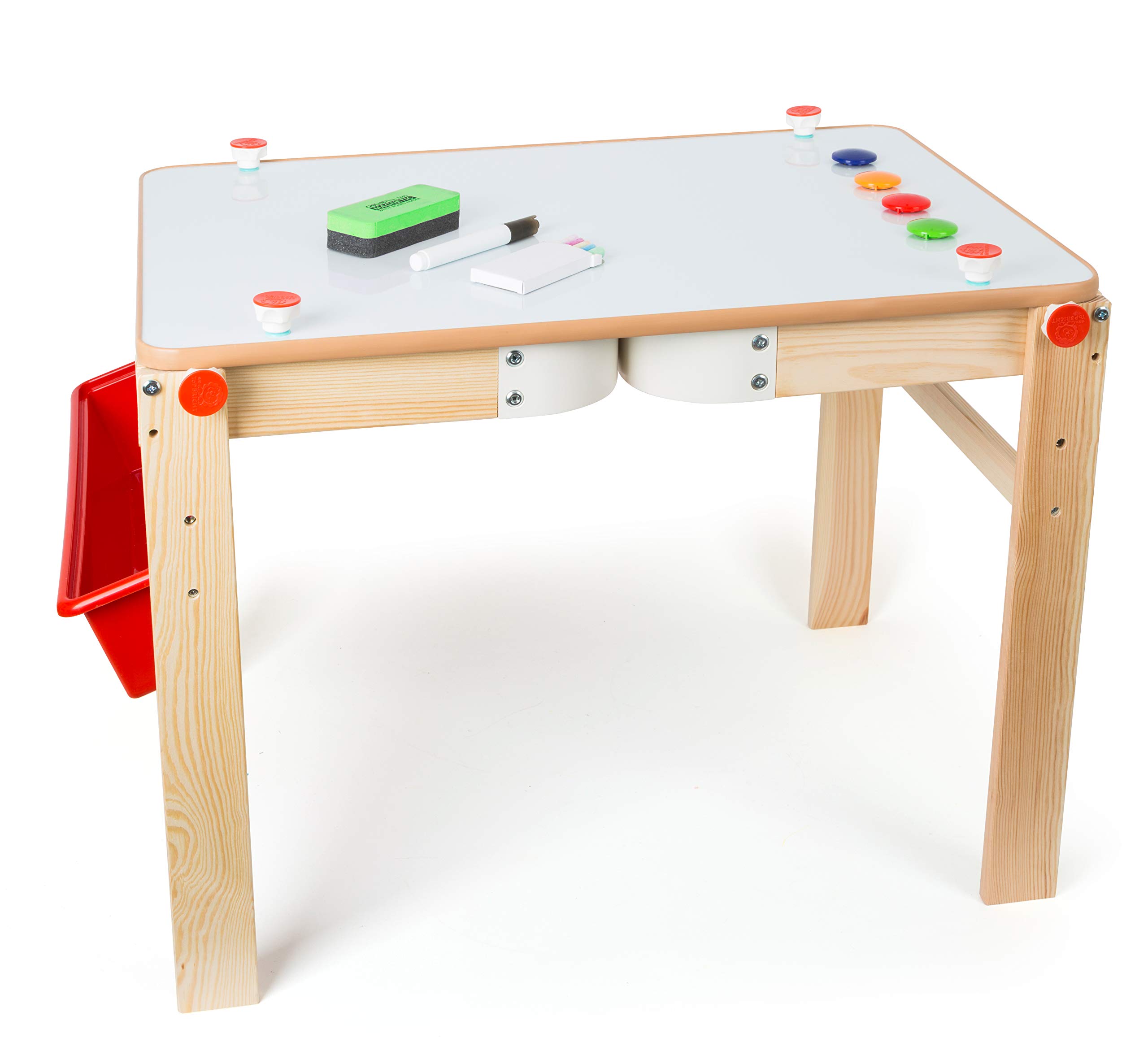 small foot 2 in 1 tavolo lavagna bambini multicolore legno