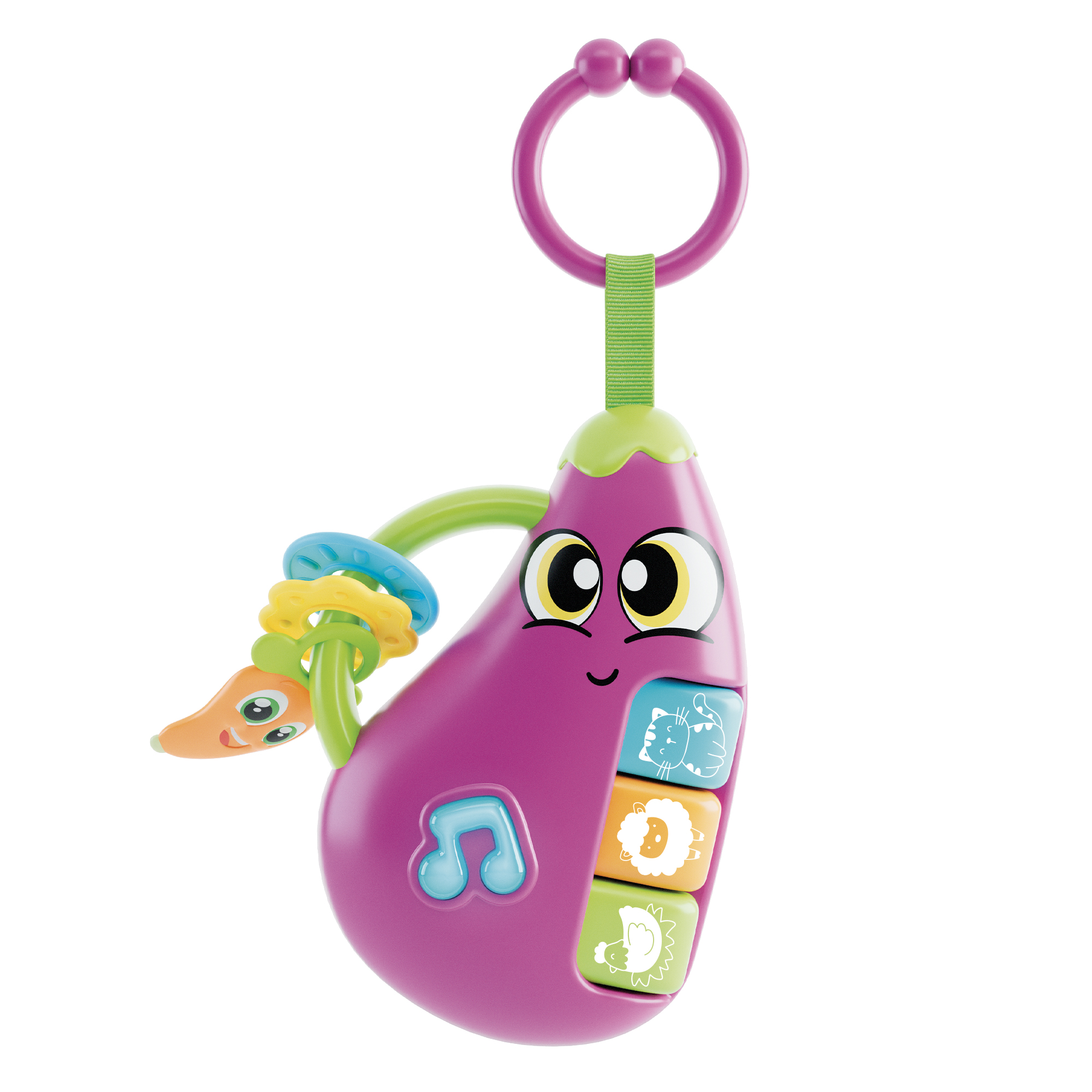 Lisciani Carotina Baby Eggplant sonaglino musicale dentizione