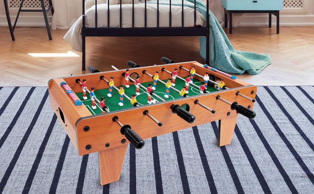smallfoot 6702 calcetto da tavolo legno calcio balilla