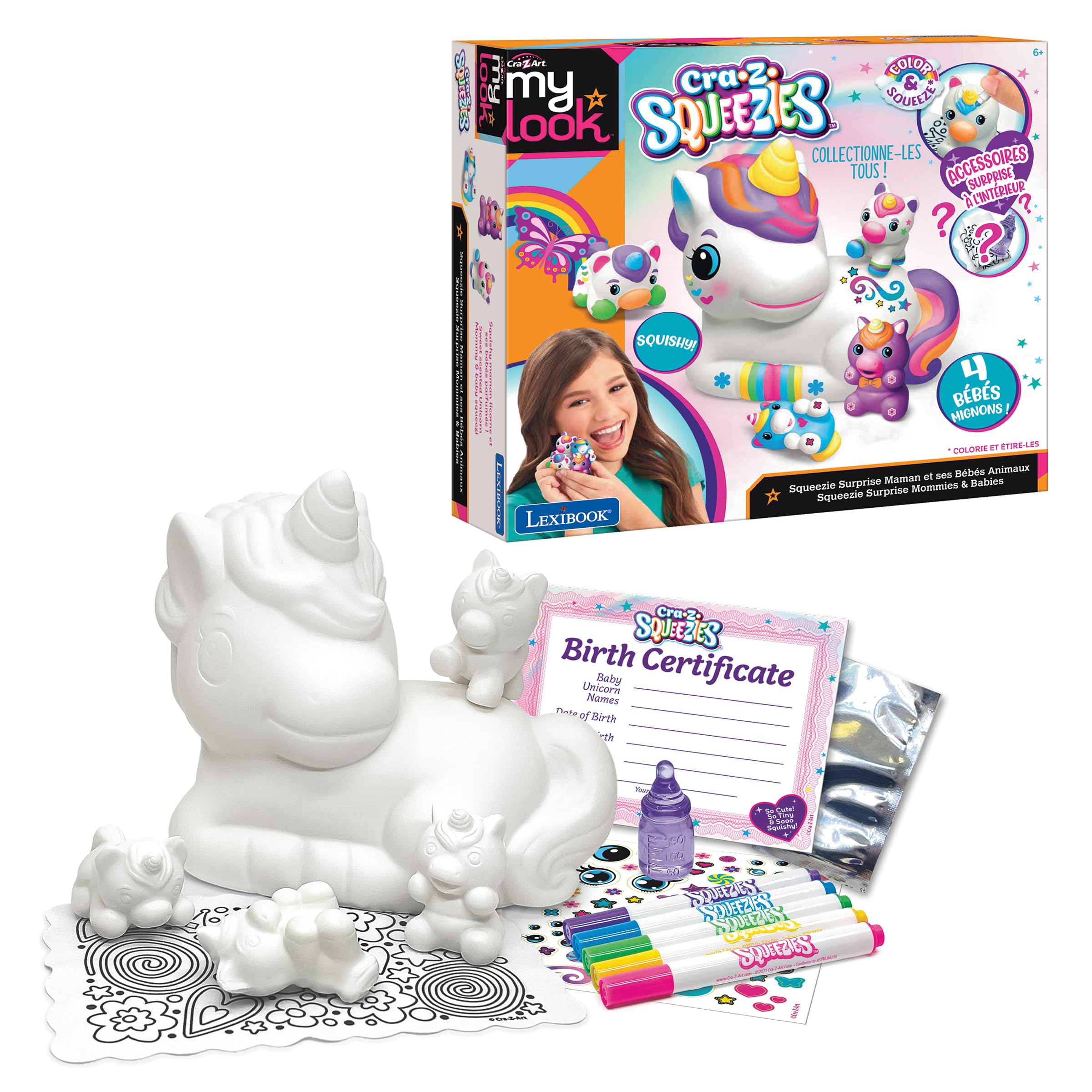 Lexibook CRSS6 Squeezie Surprise gioco mamma cuccioli