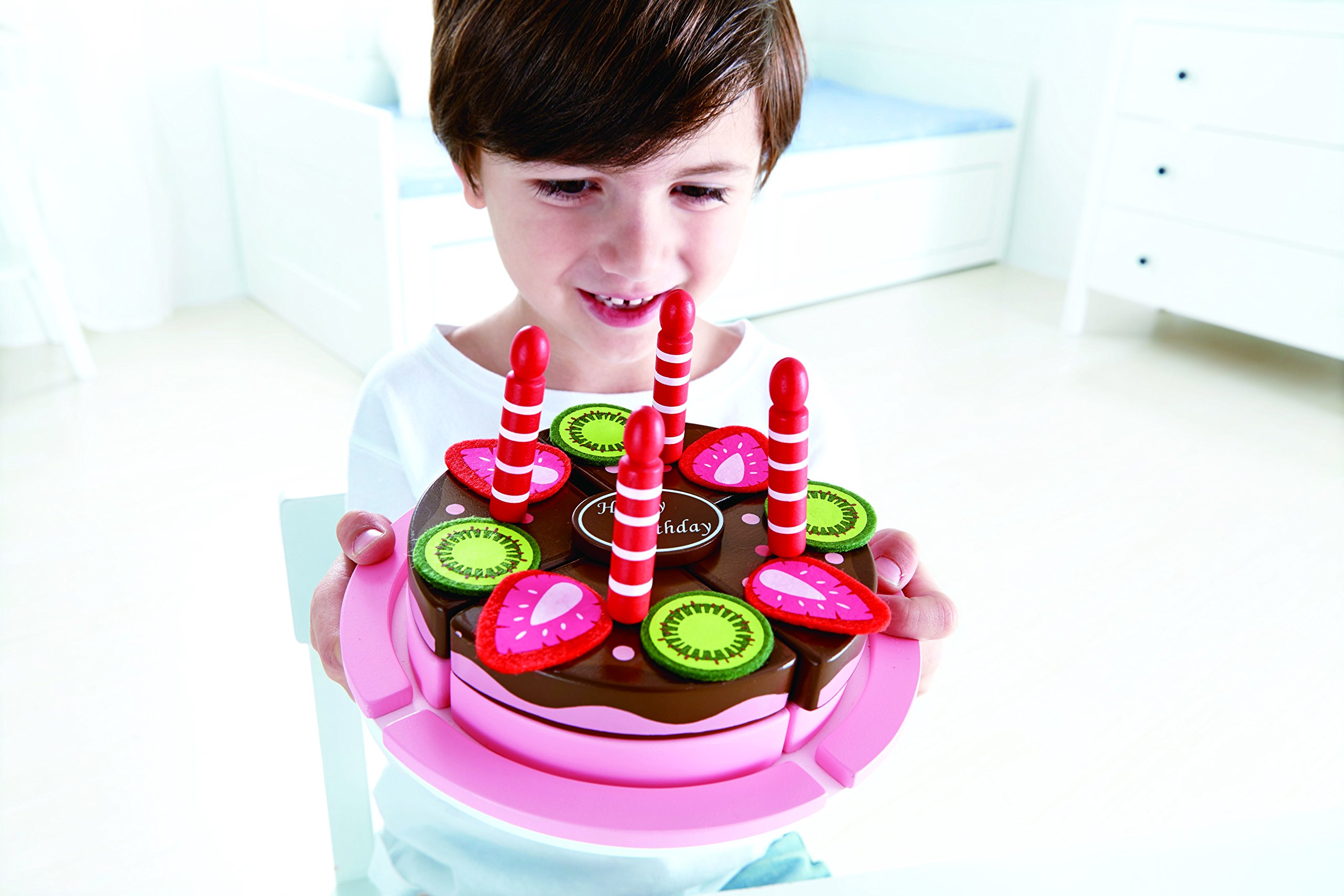 Hape E3140 torta compleanno in legno doppio gusto