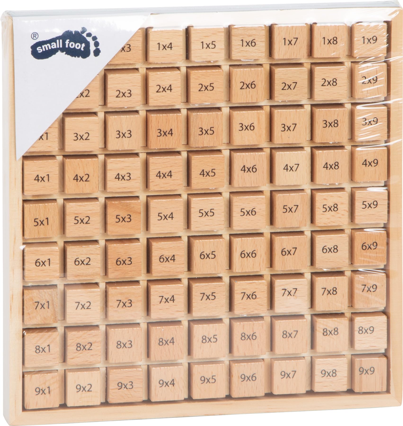 small foot 7583 impara tabelline gioco legno 81 dadi