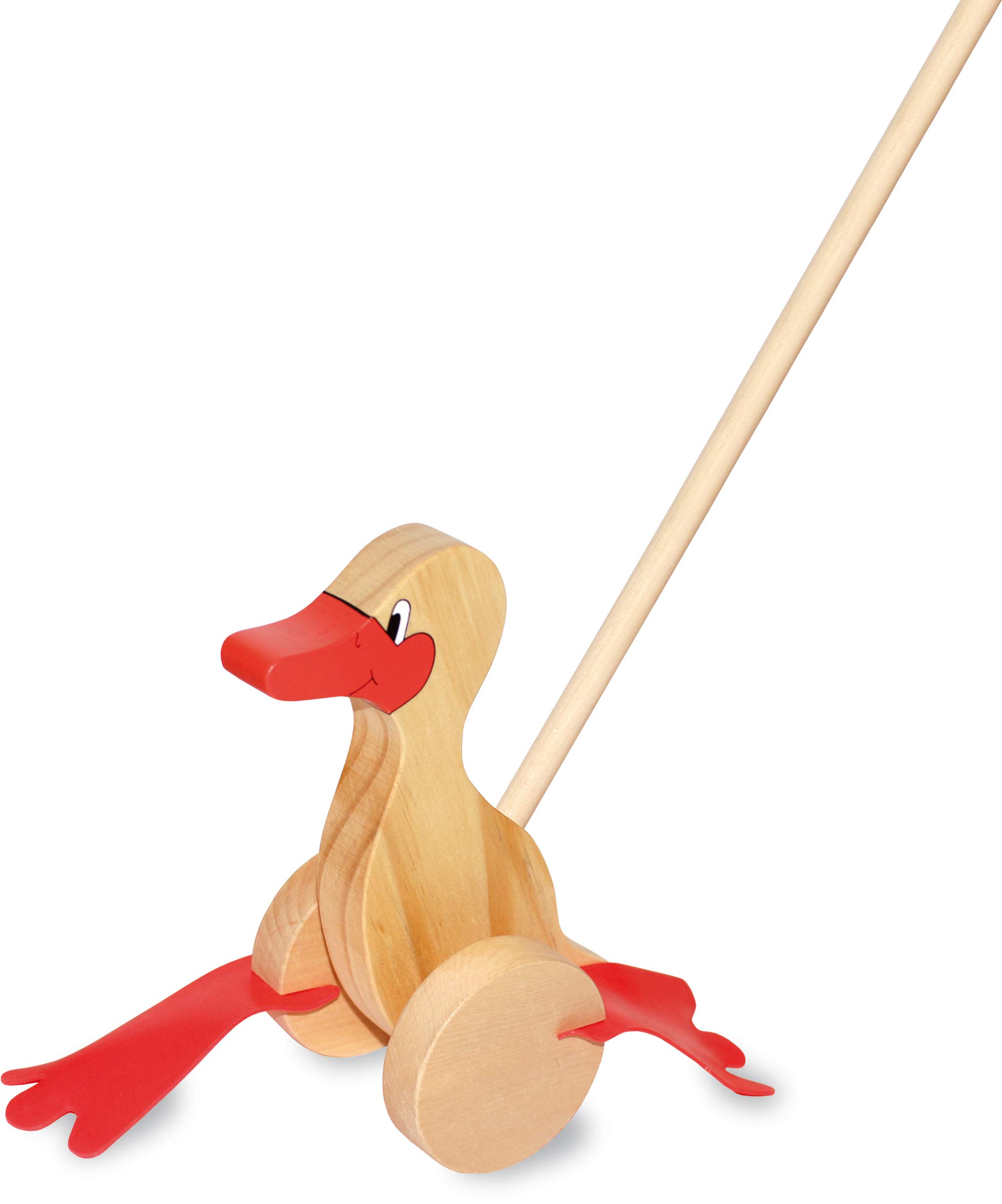 small foot 2092 anatra con rotelle cavalcabile legno 65 cm
