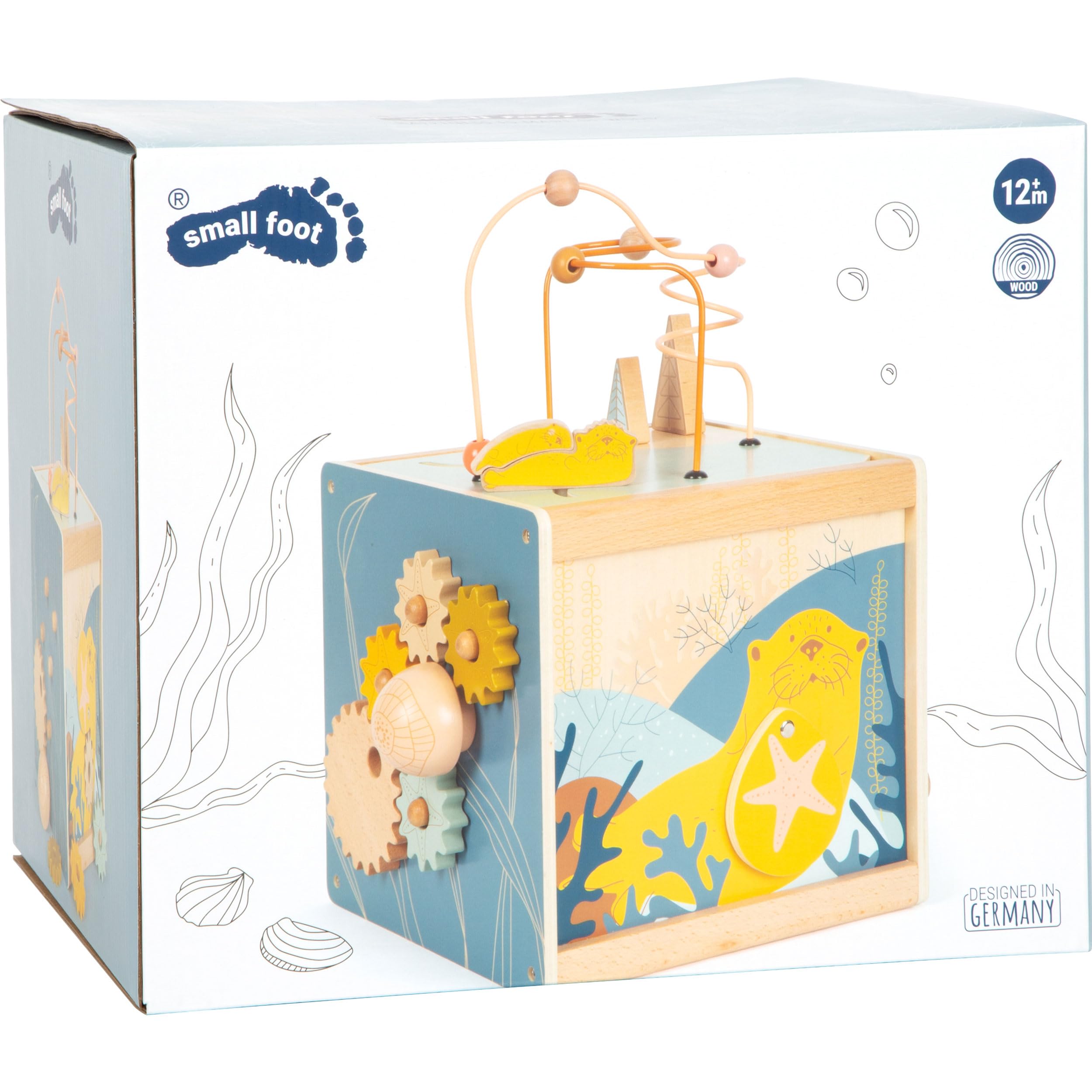 smallfoot Seaside 12393 cubo motricità legno Mare 12 mesi