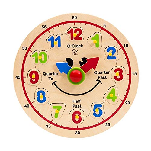 Hape E1600 Happy Hour orologio didattico legno per bambini