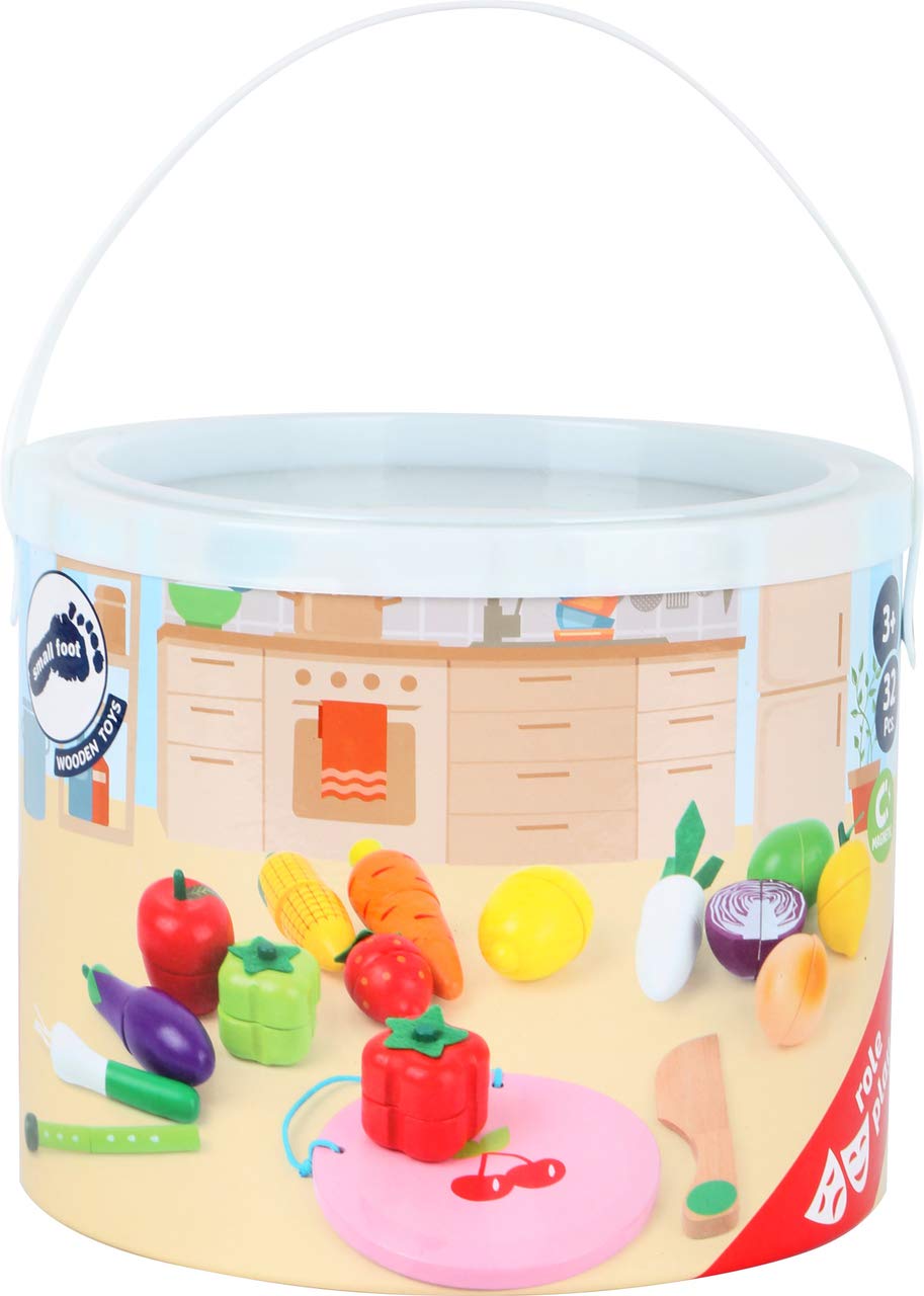 smallfoot 11224 Frutta e Verdura da Tagliare Legno 30 Pezzi